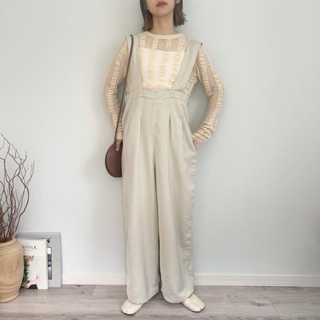 shirring sheer pullover