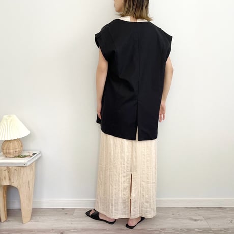 Linen like tailored gilet