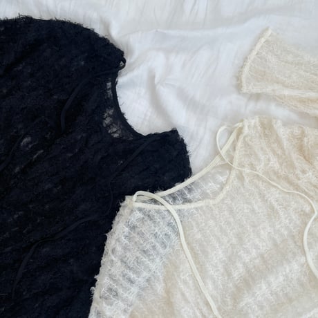 tulle frill 2WAY pullover