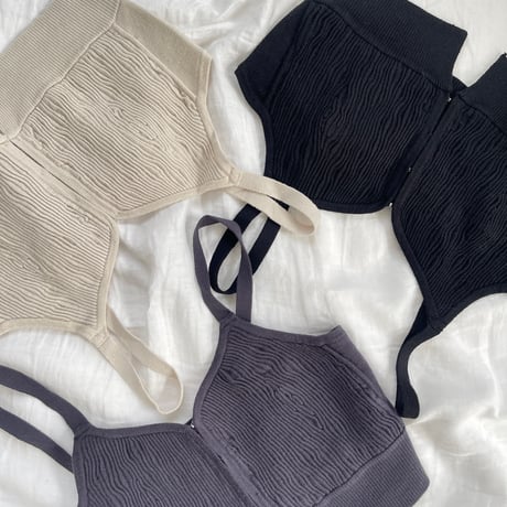 wave jacquard bustier