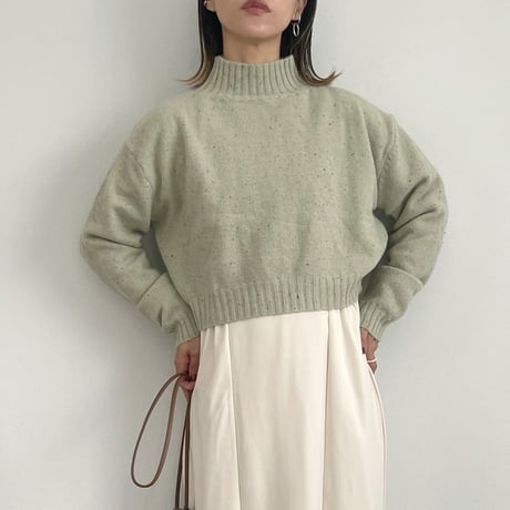 Highneck knit pullover
