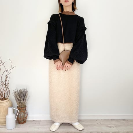 Popcorn Knit Short Pullover