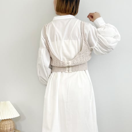 2WAY Linen Knit Bische