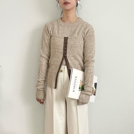 Hook knit Tops & cami set