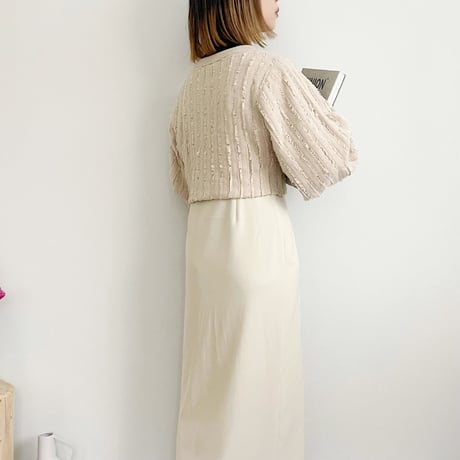 Fringe W Zip Cardigan