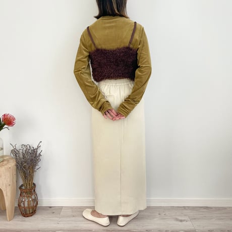 fur knit bustier