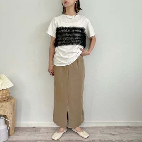 tulle frill bustier T-shirt