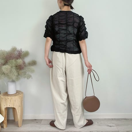 Sheer Shirred Cardigan