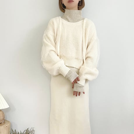 Tulle Docking 2WAY Knit