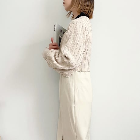 Fringe W Zip Cardigan