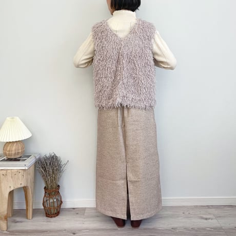 Feather Shaggy Knit Vest