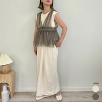 Tulle Shirred 2WAY Bustier