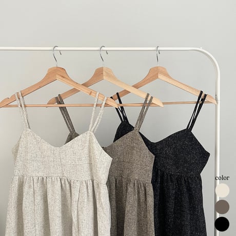 summer tweed cami OP