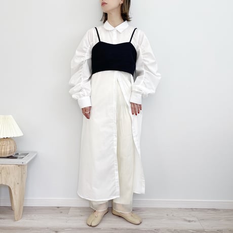 Gather sleeve shirt OP