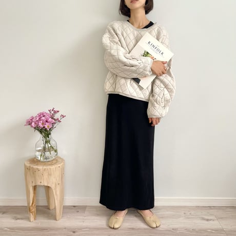quilted short length knit
