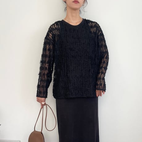 tulle frill 2WAY pullover