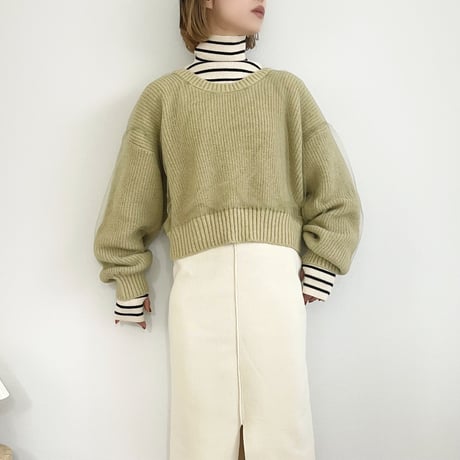 Tulle Docking 2WAY Knit