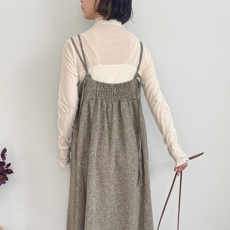 summer tweed cami OP