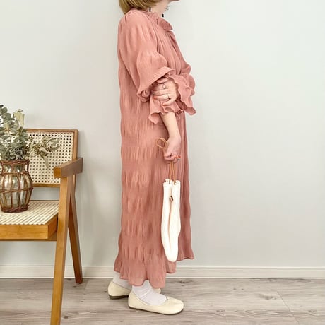 wrinkle pleats OP〔small size〕
