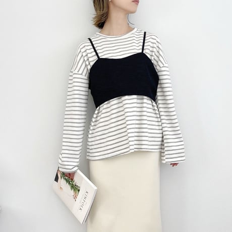 Border Tee Pullover