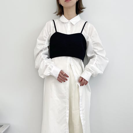 Gather sleeve shirt OP