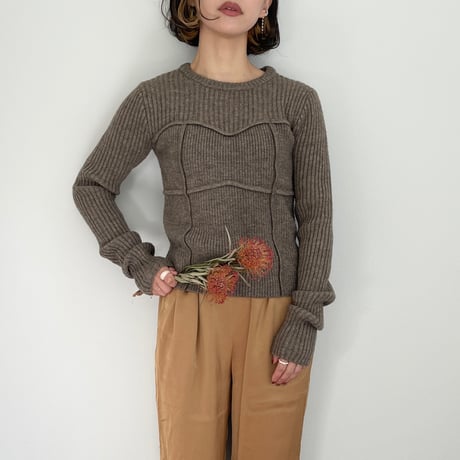 alpaca bustier docking pullover