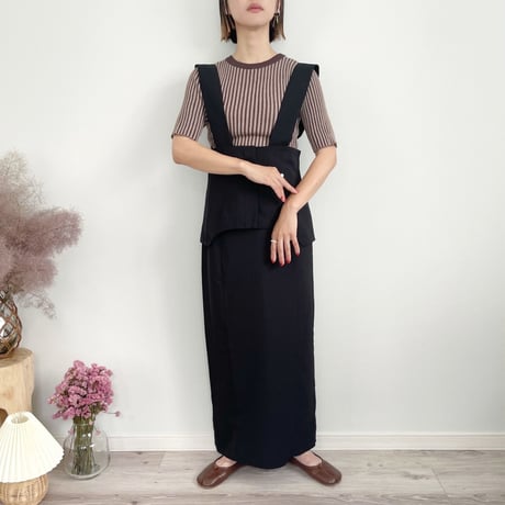 Curved Hem Bustier& SK Set
