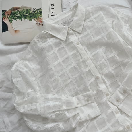 check mesh shirt