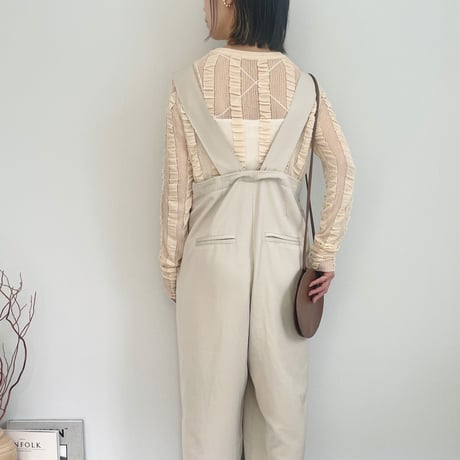 shirring sheer pullover