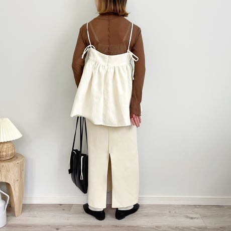 washer jacquard peplum cami