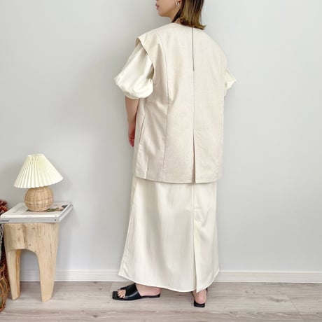 Linen like tailored gilet