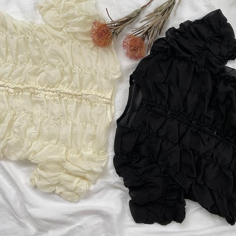 Sheer Shirred Cardigan