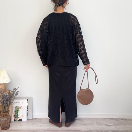 tulle frill 2WAY pullover