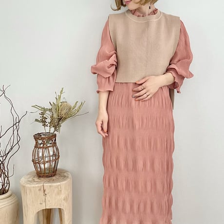 wrinkle pleats OP〔small size〕