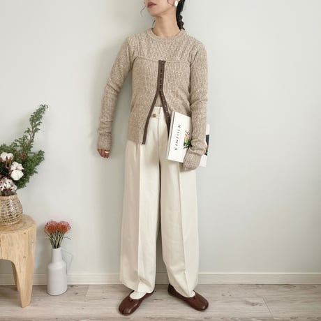 Hook knit Tops & cami set
