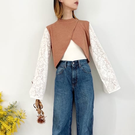 lace sleeve Knit