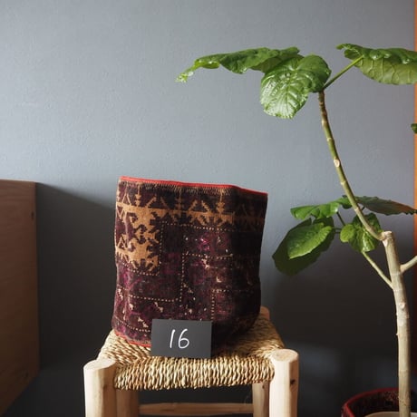 【VP051】 Afghan  Rug pot ③ベルクロ付き