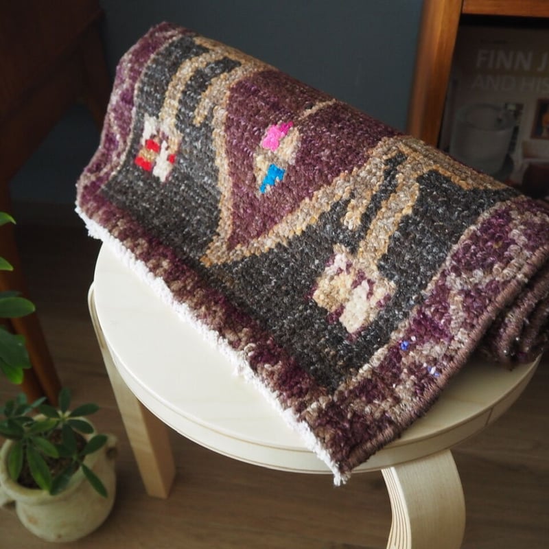No.45 ヴィンテージラグ M トルコ マット turkish rug No.45