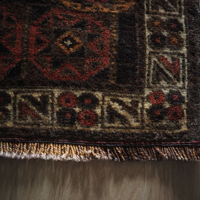 Baluch rug※こちらは専用ページです bahr_vintagerug | 1886 -Vintage Dokhatre qazi Baluch rug