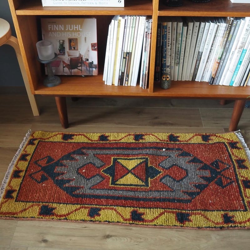 ヴィンテージラグ トルコラグ スモールラグ Vintage rug 13＊ ラグ