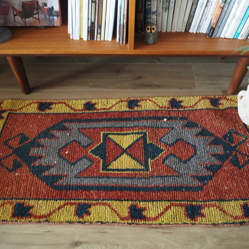 ヴィンテージラグ　トライバル　トルコ　マット turkish rug VR159】Turkish rug | Spin.