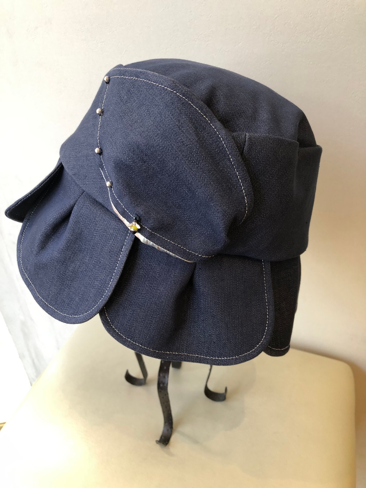 専用】POTECHINO ニット帽 花装飾 グレー、ホワイト2点おまとめ