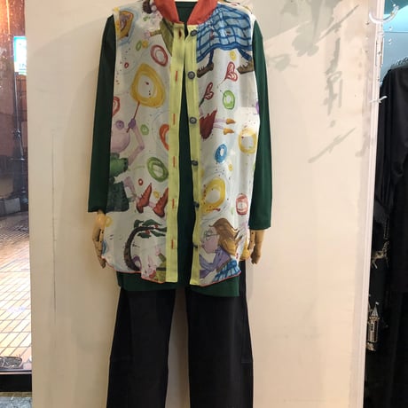 アルベロベロ　ロングベスト　まとめ アルベロベロ黒ニットロングベスト