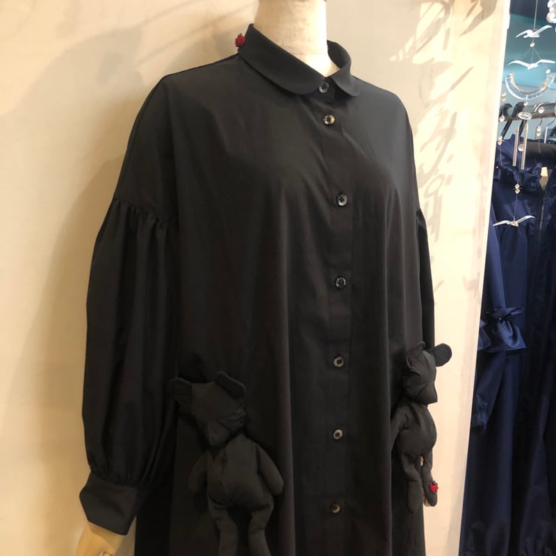 ポテチーノ コートワンピース フリーサイズ(黒) | さえら POTECHINO