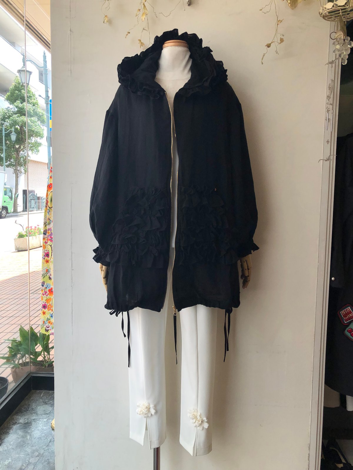 ポテチーノ ダブルガーゼフリルパーカー(ロング)(フリーサイズ