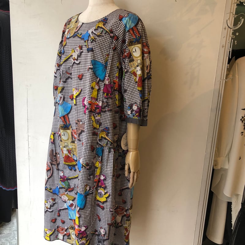 OLLEBOREBLA アルベロベロ ビジュー ワンピース 青ストライプ アルベロベロのワンピ OLLEBOREBLA アルベロベロ ビジュー ワンピース