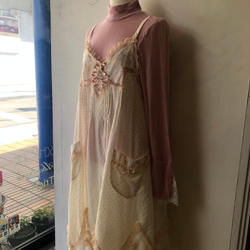 さえら レース エプロン ヴィンテージ チュール