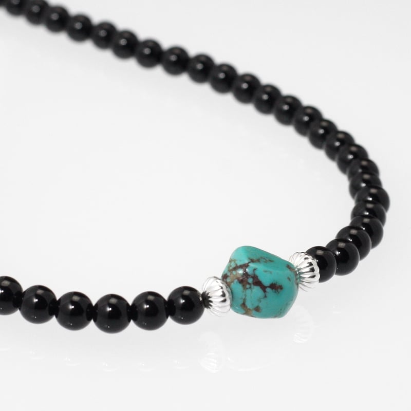 Turquoise and Onyx Necklace | THE SHAKYBIRDS