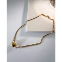 【KAMILi SELECT】 SURGICAL STAINLESS MINIMAL-BALL NECKLACE / gold