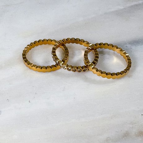 【KAMILi SELECT】 SURGICAL STAINLESS SHINE STACKING RING